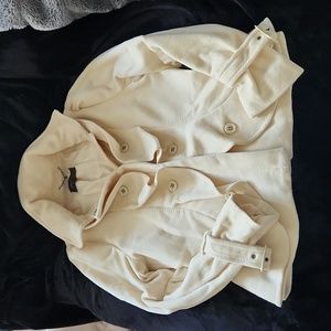Cream BCBG Maxazria Pea coat size L
